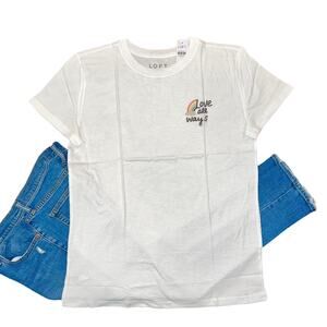 NWT LOFT White "Love All Ways" Pride Tee -